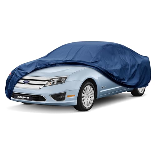 Image of Kaugung Heavy Duty Car Cover Custom Fit Ford Fusion (2005-2025),Waterproof All Weather Resistant Outdoor Sun Rain Dust Snow Protection with Anti-Theft Lock.(USA Warehouse,Within 3-7 Days)