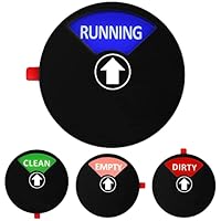 Kleemeiero Geschirrspüler Magnet Dirty Clean Empty Running Sign Dishwasher Magnet Clean Dirty Sign Magnet Spülmaschine Kitchen Geschirrspüler Kühlschrank Schilder zum Alle Geschirrspüler (Schwarz)