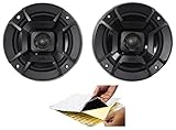 Polk Audio (2) DB522 5.25' 600w Car Audio Marine/ATV/Motorcycle/Boat Speakers Bundle with RockvilIe Rockmat RM3 (2) 12x12 Butyl Rubber Sound Dampening/Deadening Car Kit