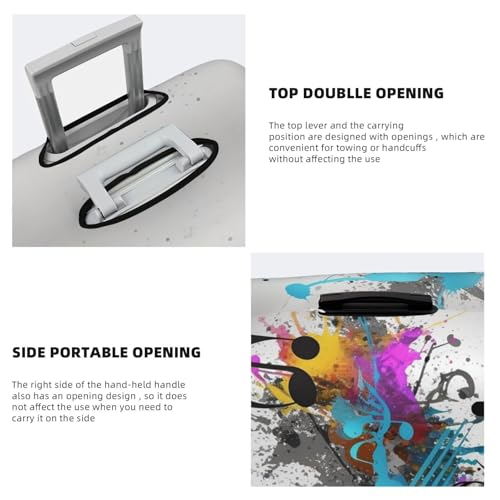 Musical With Spray Luggage Suitcase Covers Elastic Washable Travel Luggage Protector Anti Scratch Travel Suitcase Protective Cover For Kid And Adult, Fits 18-32 Inch Luggage4