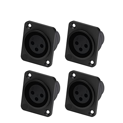 Connecteur XLR 3 broches femelle anti-parasite pour montage panneau de micro