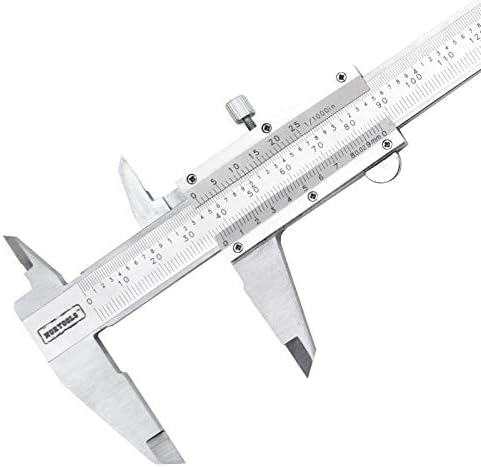 NORTOOLS Professional Vernier Caliper Stainless Steel for Inside, Outside, Depth and Step Measurements,6 Inch/150mm/0.001"/0.02mm-Strictly QC pc by pc