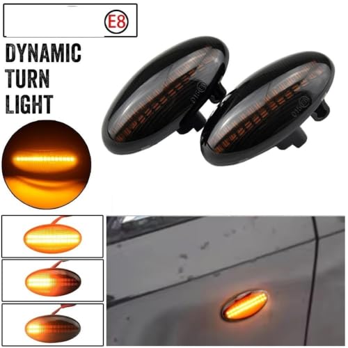 Luz indicadora lateral dinámica con parpadeo secuencial para Citroen C4 5