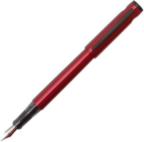 Miniatura 2 de Pilot - Pluma estilográfica luminosa, color rojo activo, punta media, FLT-2SR-AR-M con tinta negra con adhesivo Kanji LOVE de 0.53 x 5.59 pulgadas