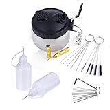 ✅Mehrzweck-Reinigungsglas, Dieser saubere Topf kann auch als Airbrush-Halter verwendet werden. Beseitigen von Spritzwasser und Schmutz in Ihrem Arbeitsbereich. Schweres Glasglas. Verhindert, dass das Gewicht einer Airbrush und eines Schlauchs über den Topf fällt