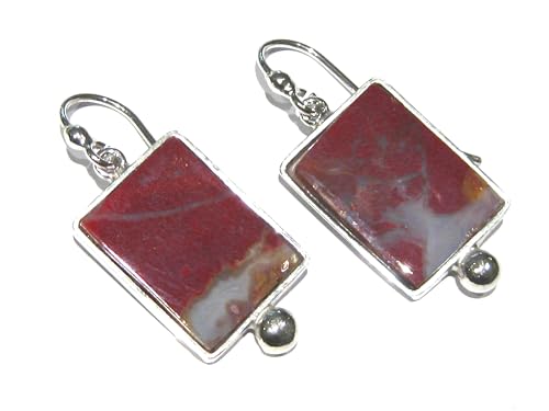 Boucles d'oreilles agate verte et argent massif pour femme