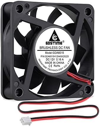 GDSTIME 80mm Fan 80 x 15mm 12V Computer Fan 8CM PC Fan DC 12V Case Fan 2800 RPM Axial Cooling Fan For Router Game Console Cabinet DVR Exhaust Ventilation Fan Replacement