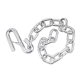 AYMMIC 1/4'' x 24''Steel Boat Trailer Safety Chain, G30 Binder Chain with 1 Latches S Hook,3,500 Lbs...