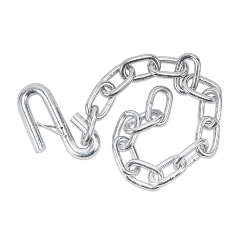 AYMMIC 1-4 x 24Steel Boat Trailer Safety Chain, G30 Binder Chain with 1 Latches S Hook,3,500 Lbs Workload,Boat Accessories,for RV, Trailer, Truck,and Towing (1 Pcs)