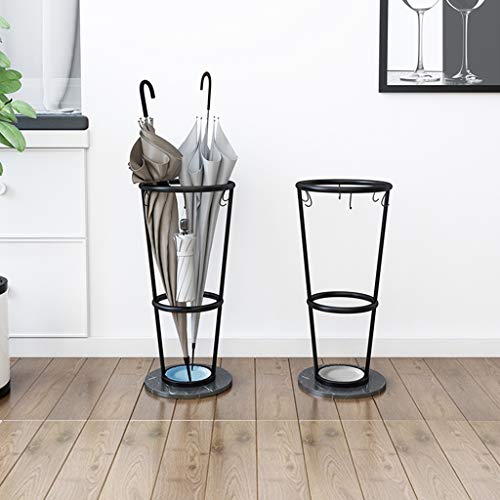 Support de parapluie en fer forgé haut de gamme et socle marbre véritable
