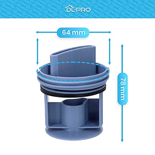 DL-pro Flusensiebeinsatz für Bosch Siemens 00647920 647920 00605010 605010 Siebeinsatz 78x64mmØ Kunststoff Flusensieb an Pumpe für Waschmaschine passgenau & leichte Montage