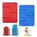Cojín Plegable Al Aire Libre, MCSQK 2 Piezas Impermeable Plegable Almohadilla Cojines Asiento de XPE Espuma, Estera Plegable Portátil para Parque, Picnic, Acampa, Camping - (Rojo, Azul)