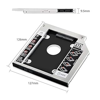 GeekerChip SATA SSD Hard Drive Caddy Support, 9.5 mm SATA 2.5" HDD Disque Drive Adapter SSD Bay Drive pour MacBook Pro iMac