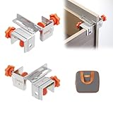 Imbot Drawer Front Installation Clamps Kit, Adjustable Stainless Steel Cabinet Drawer Mounting Clamp, For Woodworking Tools, Living Room Drawer Panel Mounting Clamp (With Storage Bag)