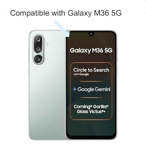 Image of FAD-E Tempered Glass Screen Protector Guard Compatible for Samsung Galaxy M36 5G (6.7 inch)