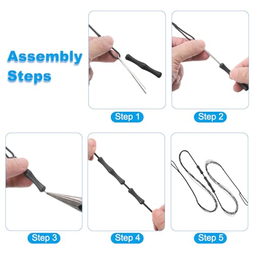 PATIKIL Bow String Replacement with Bowstring Finger Guards for Traditional Recurve Bowstring - Image 5