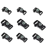 [LANGING] 9個セット 詰め合わせ ホイッスル サイドリリースバックル 緊急サバイバルコンパス パラコードブレスレット パラシュート