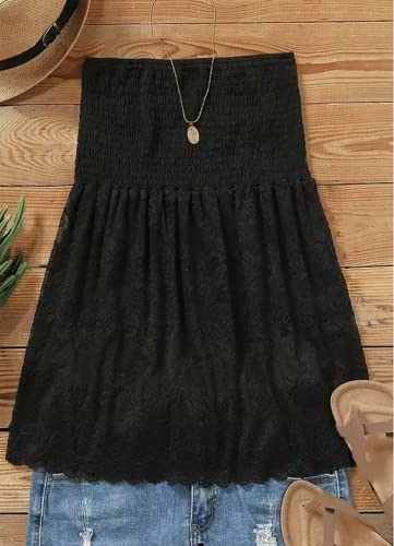 MHTOR American Flag Smocked Strapless Bandeau Tank Women 4th of July Sleeveless Casual Pleated Flowy Crop Tunic Blouses2