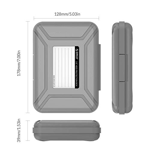 Image of ORICO Hard Drive Case 3.5 inch HDD Storage Protective Bag Anti-Static and Shockproof External Hard Drive Suit for WD,Seagate,Toshiba