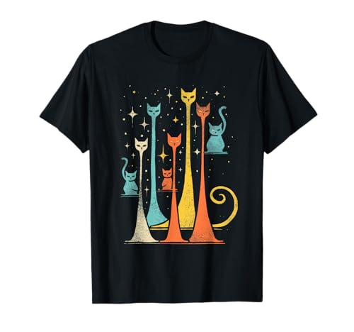 Retro Cat Shirt - Vintage Shirt with Cat Print, Cute Cat T-Shirt