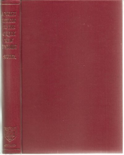 A Pocket Lexicon to The Greek New Testament B000X6WIAG Book Cover