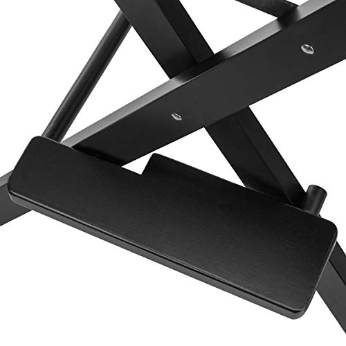Clar Dc-30 Directors Chair 30" Height Lightweight Foldable Portable Black Wood Frame With Footrest - For Home Or Commercial Use - Makeup Artist Chair - Film Directing Or Youtube (Black) #TOP6