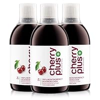 US-Montmorency-Sauerkirsch-Konzentrat – hochkonzentriert – 1.450 Montmorency-Sauerkirschen pro Flasche (3 x 500 ml) – Cherry PLUS