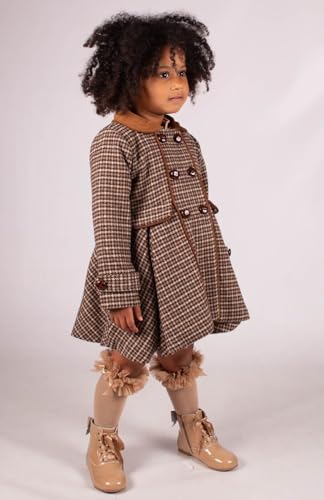 Manteau et béret pied-de-poule pour fille vêtement chaud hiver enfants SIRRI
