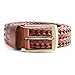 ECHAIN Men Braided Woven Genuine Leather Belt