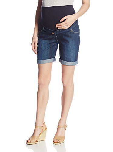 JoJo Maman Bebe Women's Maternity Denim Shorts, Indigo, 8