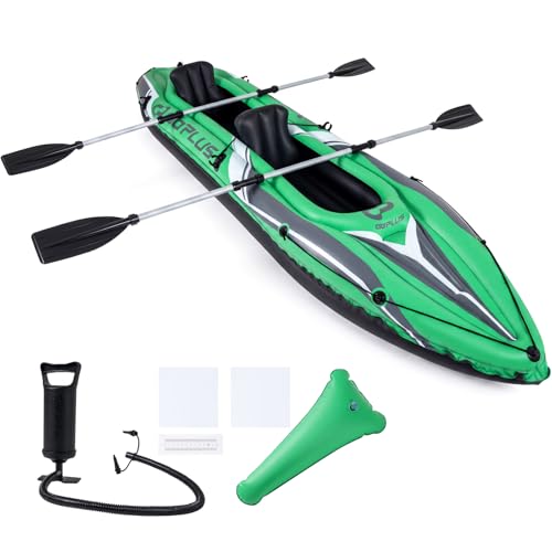 SPOTRAVEL 11.5FT Inflatable Kayak Set (Green 350 x 78 x 47 cm)