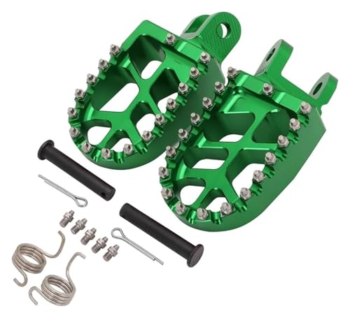 Repose-pieds vert pour KLX250 KLX300R et KLR650, pédales de moto tout-terrain