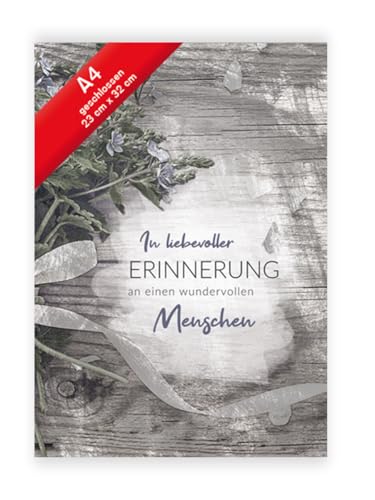 KE XXL Trauer-Karte mit Umschlag - Beileids-Karte - Anteilnahme-Karte - Klapp-Karte zur Beerdigung - im Format DIN A4 - Motiv: Erinnerung XXL KE XXL Trauer-Karte mit Umschlag - Beileids-Karte - Anteilnahme-Karte - Klapp-Karte zur Beerdigung - im Format DIN A4 - Motiv: Erinnerung XXL