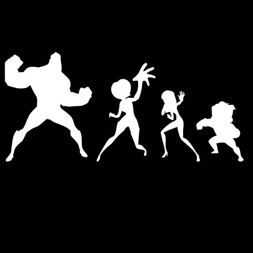 Creative Concept Ideas Incredibles Parr Family Dash Violet Elastigirl Mr Incredible CCI Decal Vinyl Sticker|Cars Trucks Vans Walls Laptop|White |7.5 x 3.5 in|CCI1674