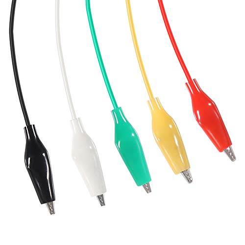 Image of 20PCS Alligator Clip Test Leads Double-end Electrical Alligator Clips with Wires Test Leads 5 Colors (2 PACK)
