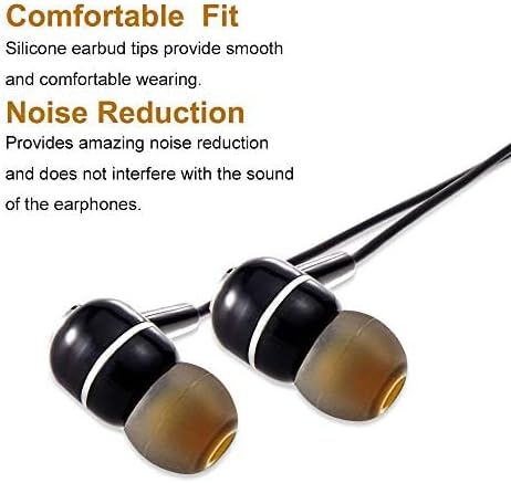 Miniatura 5 de Puntas de repuesto para auriculares, puntas de auriculares, puntas de auriculares, puntas de repuesto para auriculares (18 piezas) 9 pares (SML).