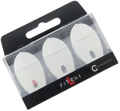 Lstyle Dart Flights: L2 PRO Teardrop Shape - for Soft Tip and Steel Tip Darts - White