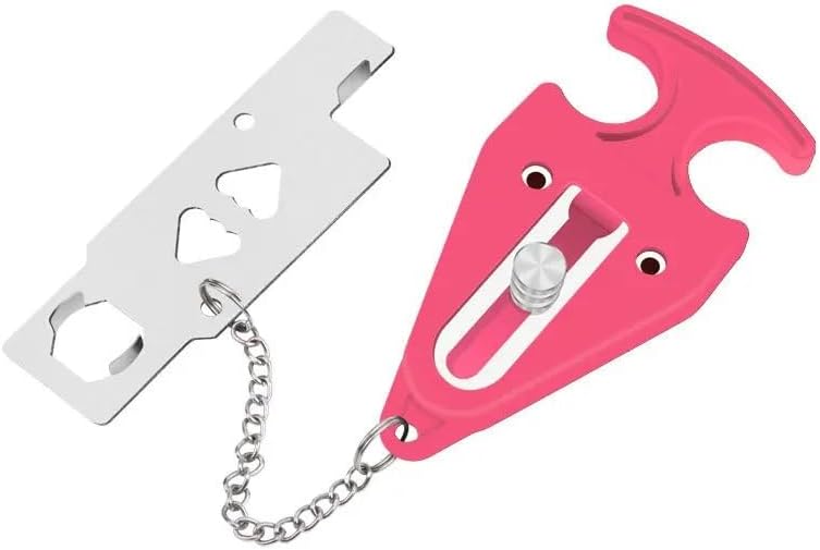 Portable Door Lock Latch Home 1Pcs(Universal Head Black)