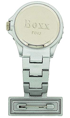 BOXX F043.07 Silver - Pocket Watch, Silver Plastic Strap