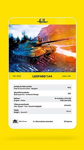 Char Leopard 1A4 Heller Joustra maquette militaire pour passionné d'histoire