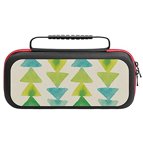 Carrying Case for Nintendo Switch,Watercolor Poly Triangle Pattern Switch Travel Case Compatible with Nintendo Switch Dock.Switch Carry Case with Handle for Nintendo Switch Console & Accessories