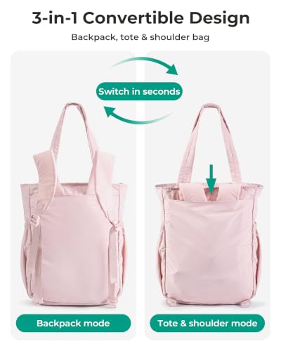 Image of BAGSMART Tennis Gym Bag for Women, Quilted Pickleball 15.6 inch Laptop Backpack