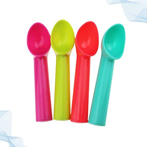 Colher de 4 peças criativa para sorvete com bolas de sorvete, colher de escavação de frutas, utensíl
