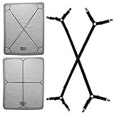 2pcs/set Sheet Bed Suspenders Adjustable Crisscross Fitted Sheet Band Straps Grippers Adjustable Mattress Pad Duvet Cover Bed Sheet Corner Holder Elastic Straps Fasteners Clips Grippers Clippers