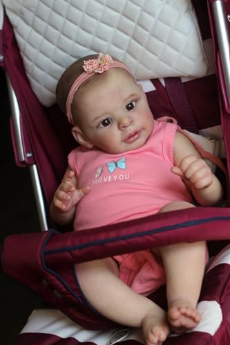 Zero pam Reborn Baby Mädchen-57CM Reborn Puppen Lebensecht Babypuppe Wie Echtes Silikon Baby Puppe Echte Babypuppe Puppe Wie Echtes Baby – Bild 4