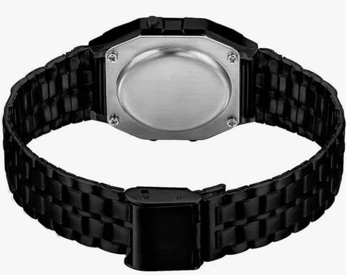 Image of AROA Premium Brand Vintage Series Digital Sports Square 4 Colours Dial LED Unisex Stainless Steel Strap Watch for Men's Watch for Women's Multicolor