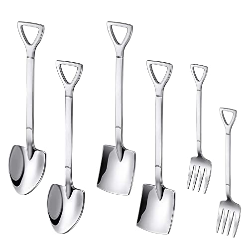Lot de 6 cuillères à café en acier inoxydable - Petite maison, cuillère à dessert, cuillère à glace, cuillère à yaourt, cuillère à café, cuillère à expresso, cuillère à œufs Cover