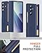NINKI for Samsung Galaxy Z Fold 7 Case with S Pen Holder and Stylus,Invisible Kickstand Screen Protector Hinge Hard Drop-Proof Stand Phone Cover for Samsung Z fold 7 Case with S Pen Slot – Royal Blue