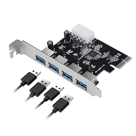 PremiumAV 4 Port USB 3.0 PCI Express Card up to 5 Gbps Speed, with 4-Pin Power Connector PCI-E (PCIeUSBCard)-image-40