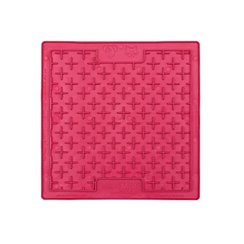 LICKIMATClassic Buddy, Dog Feeding Mat for Boredom and Anxiety Relief, Ideal for Food, Treats, Yoghurt or Peanut Butter, Dog Lick Mats, Fun Alternative to a Slow Feeder, Bowl, Pink